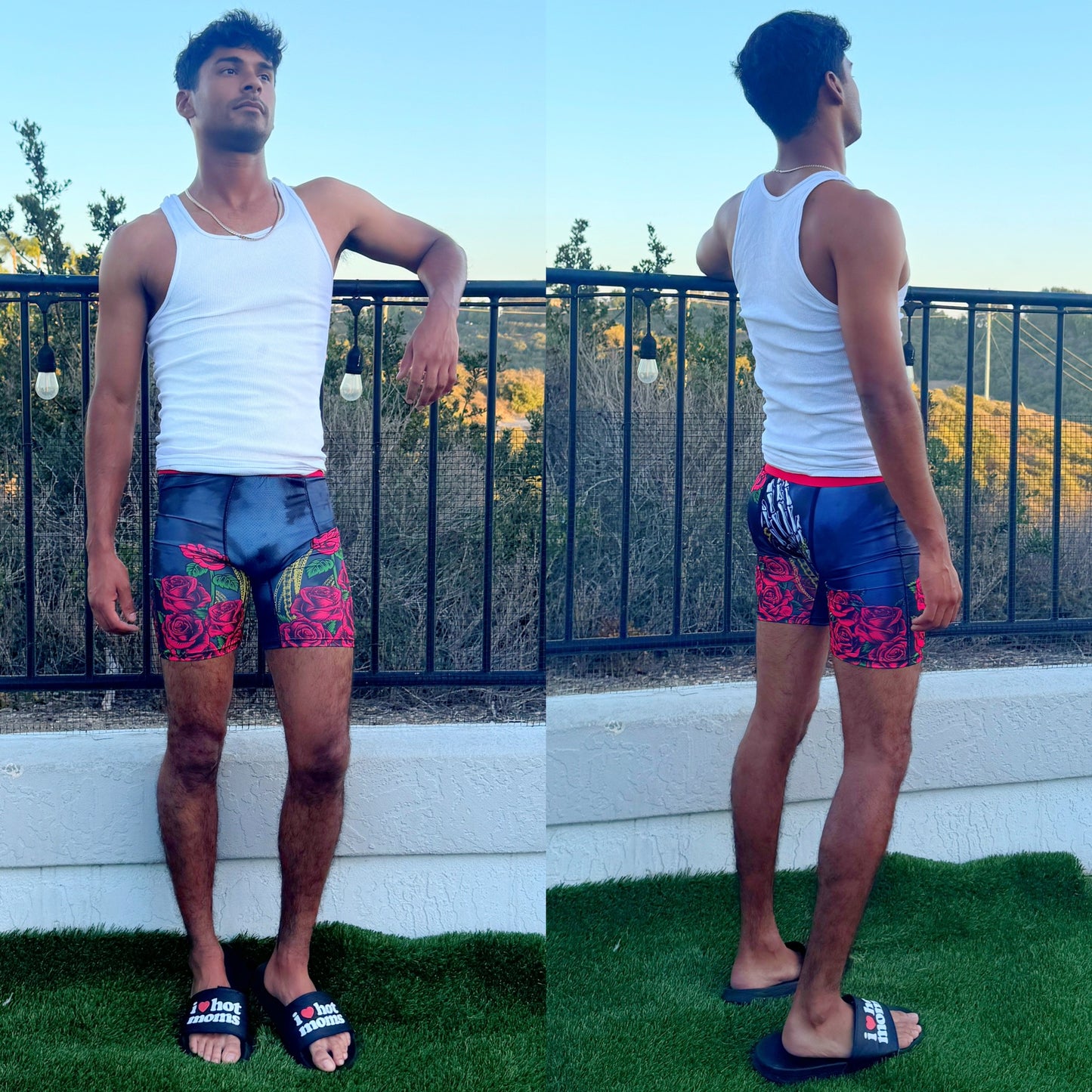 Chicano Chains & Skeleton Roses Boxers, color, nico