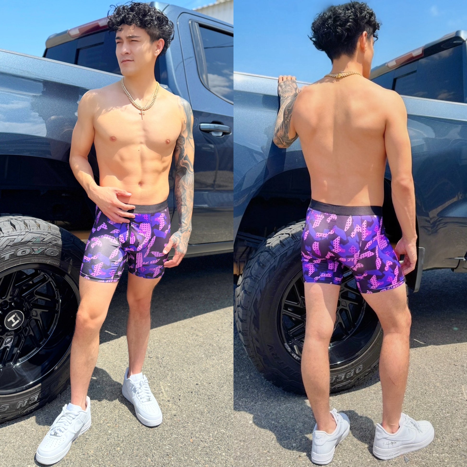 Purple Camo Boxer Briefs, detail