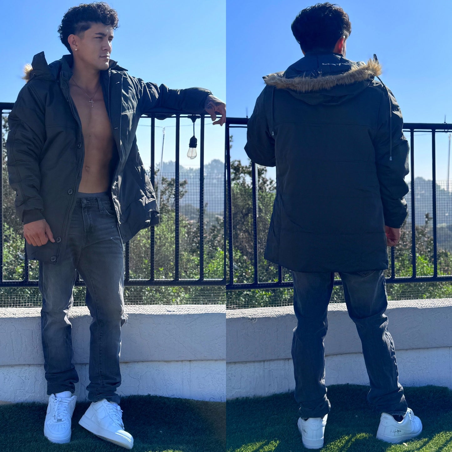 Cold Cali Gray Parka Jacket MADE IN THE USA 🇺🇸