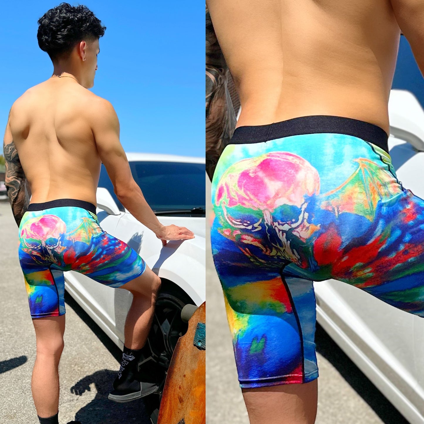 Tie Dye Zombie Boxers, Back Side 