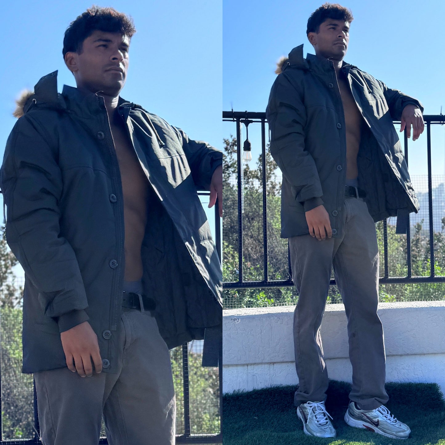 Cold Cali Gray Parka Jacket MADE IN THE USA 🇺🇸