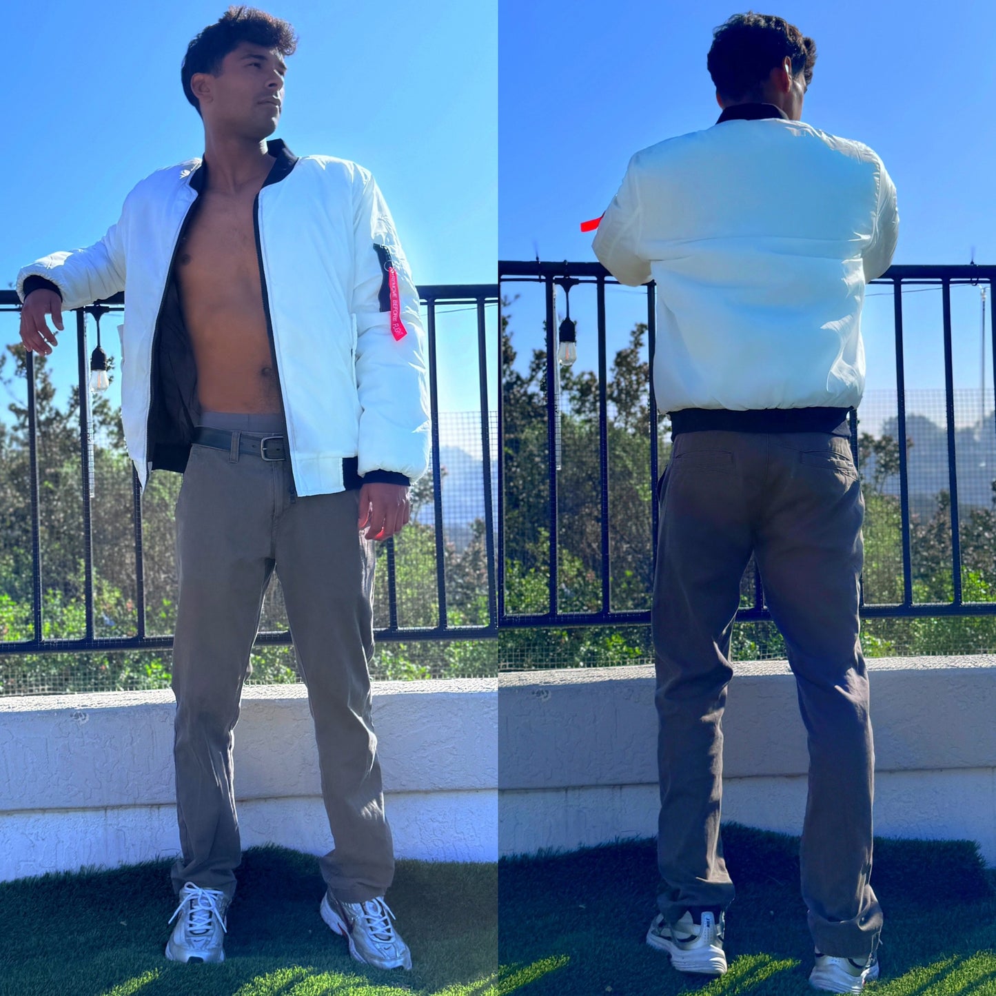 White Astro Bomber Jacket 🚀