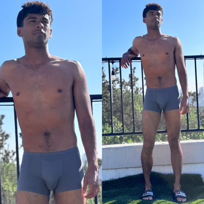 Dark Metal Gray Boxer Briefs