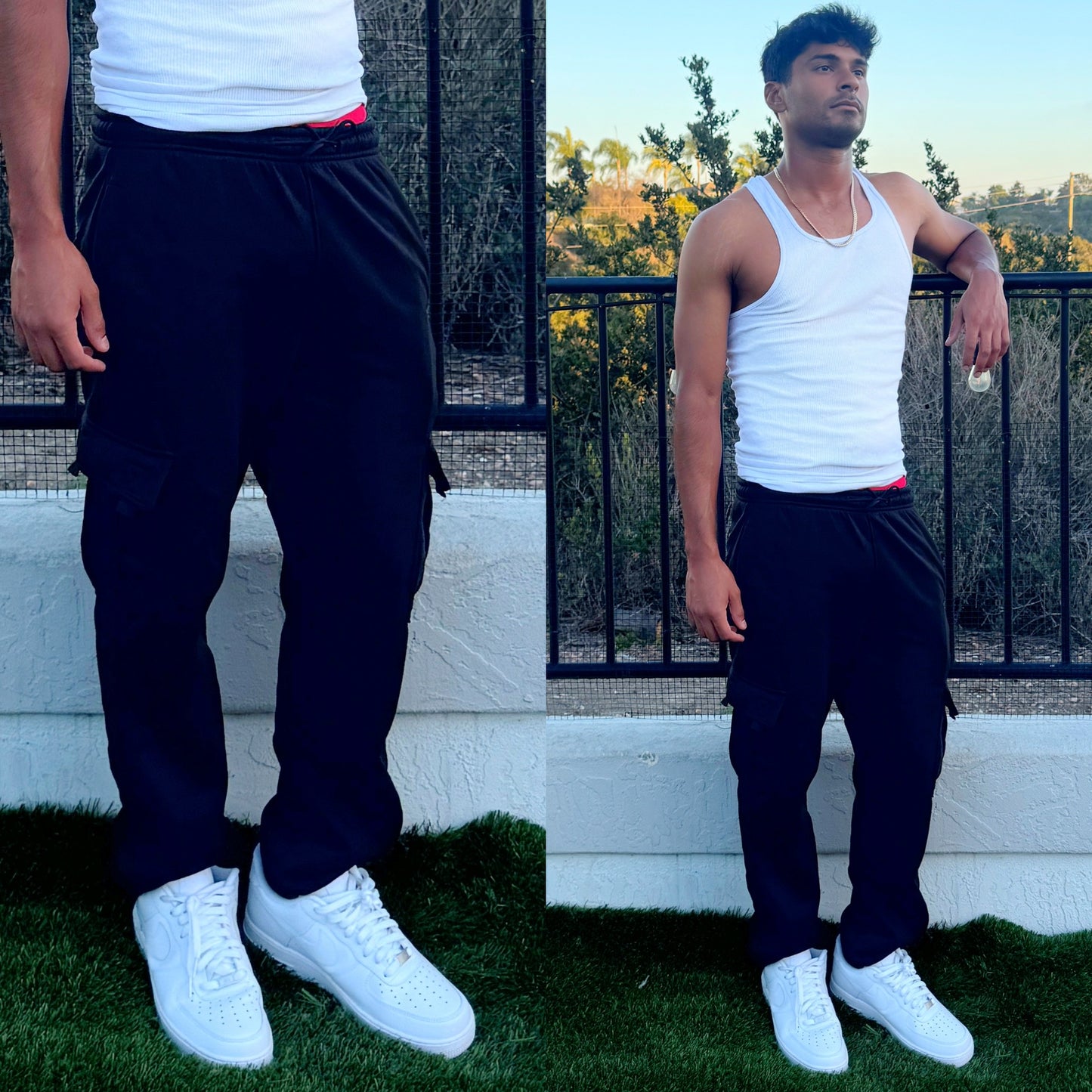 Black Cognac Brown Extra Thick Sweatshorts, front, nico