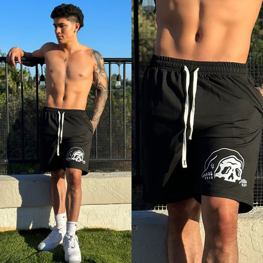 Black Grim Reaper Sweat Shorts 💀