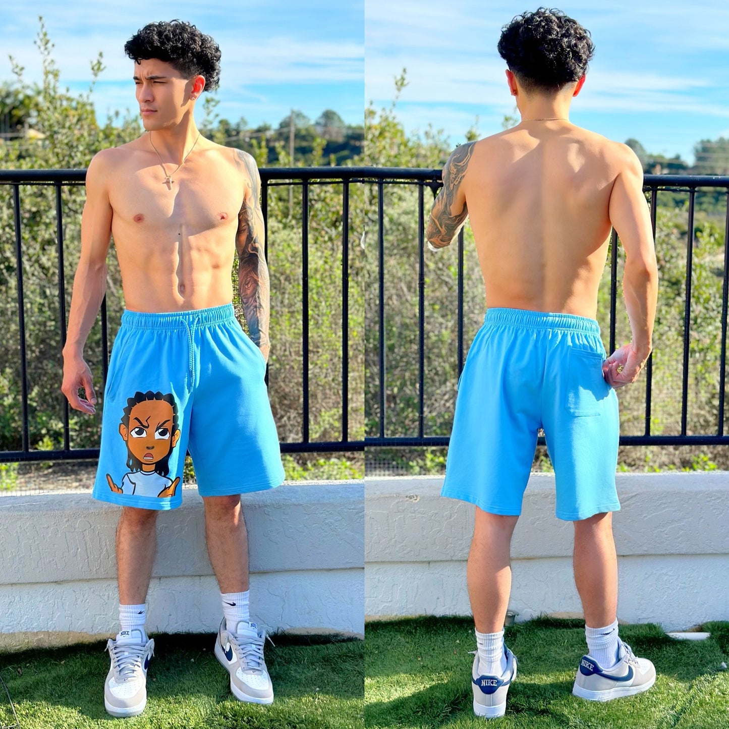 Riley's Light Blue Sweat Shorts