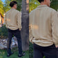 Sand Brown Quarter-Zip Sweatshirt
