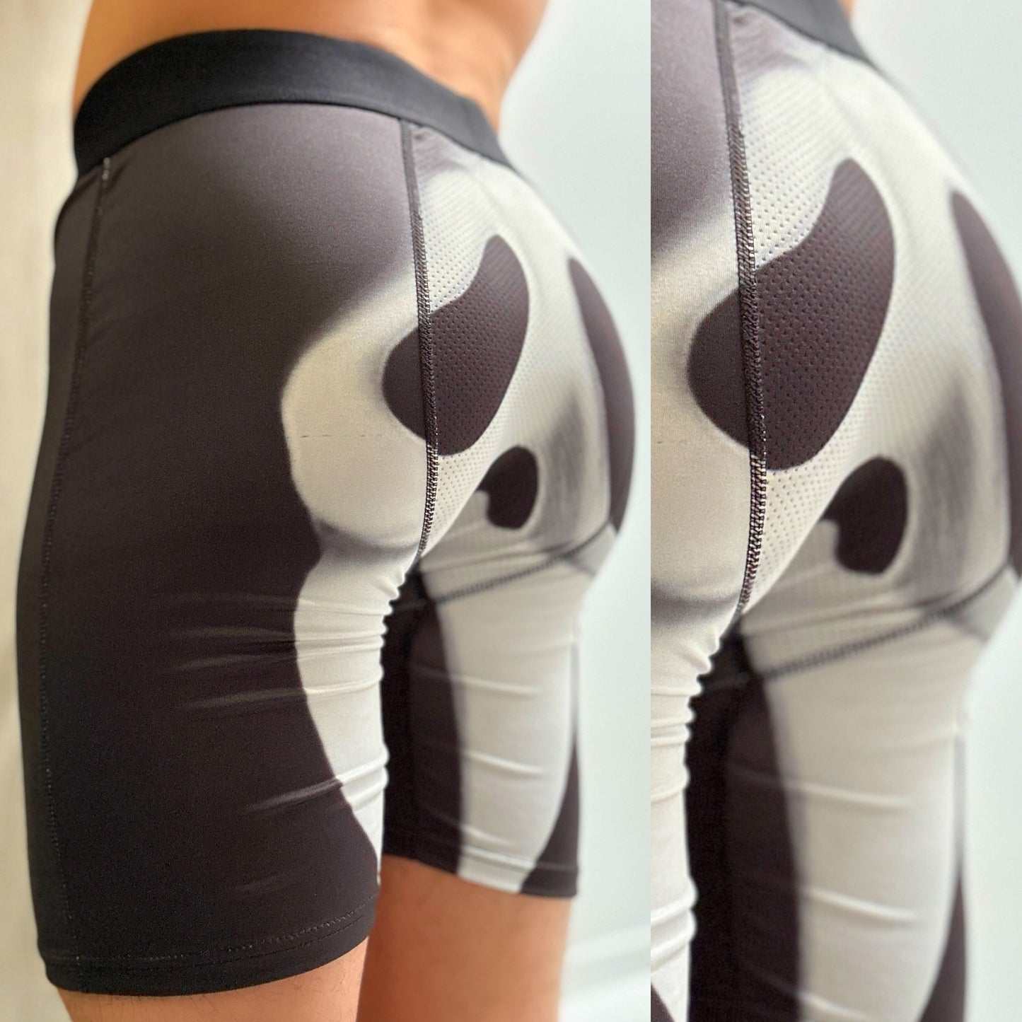 Black & White Scream Boxers, Back Side