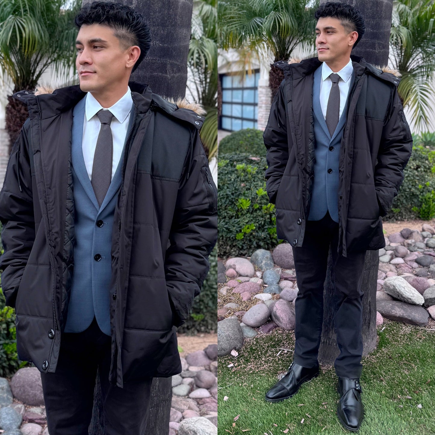 Black Cold Cali Winter Parka Jacket MADE IN THE USA 🇺🇸