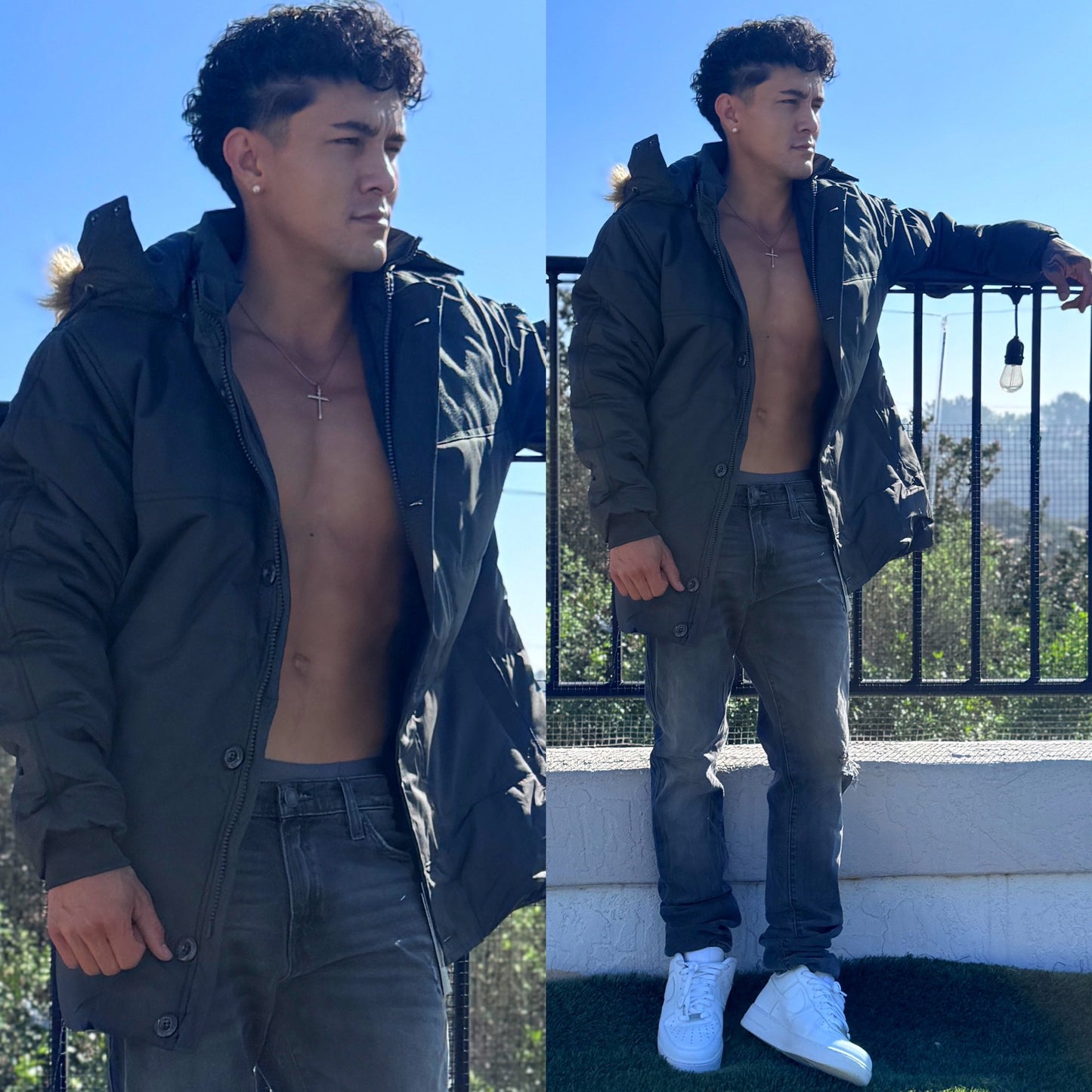Cold Cali Gray Parka Jacket MADE IN THE USA 🇺🇸