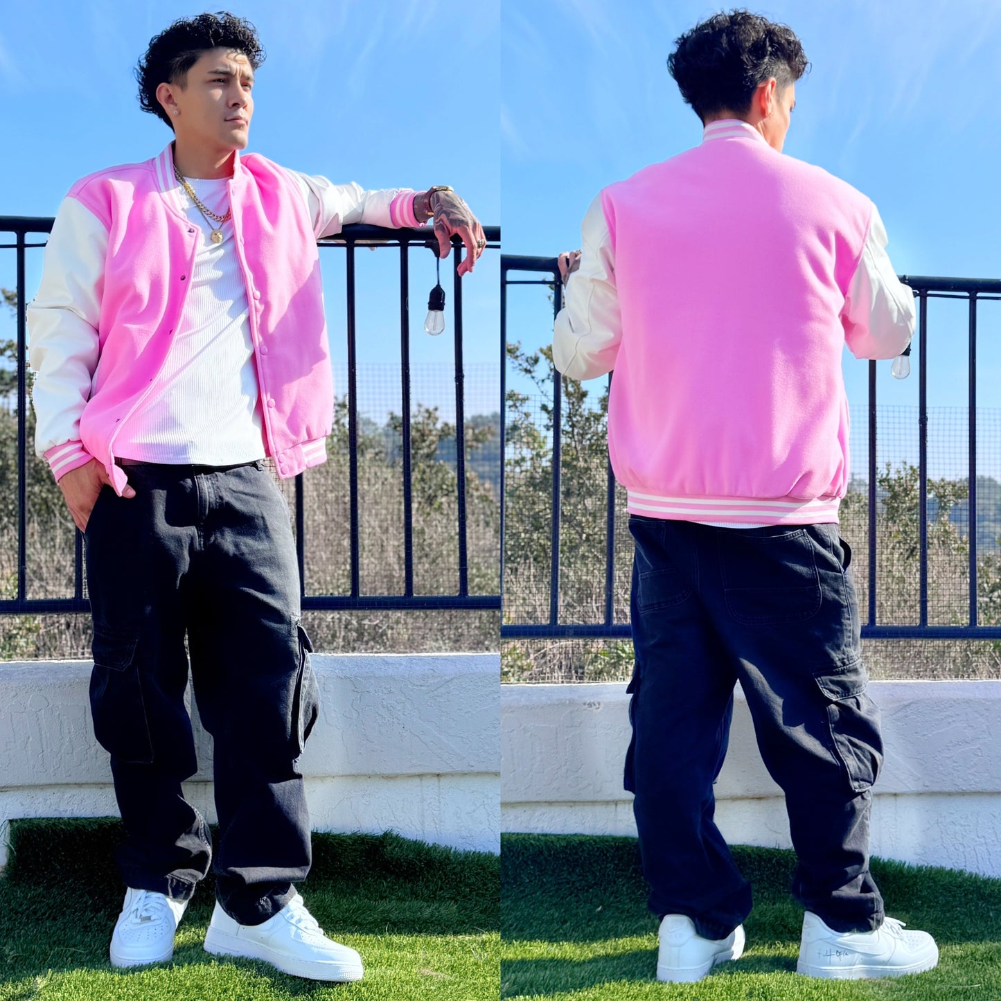 Pink Varsity Letterman Jacket