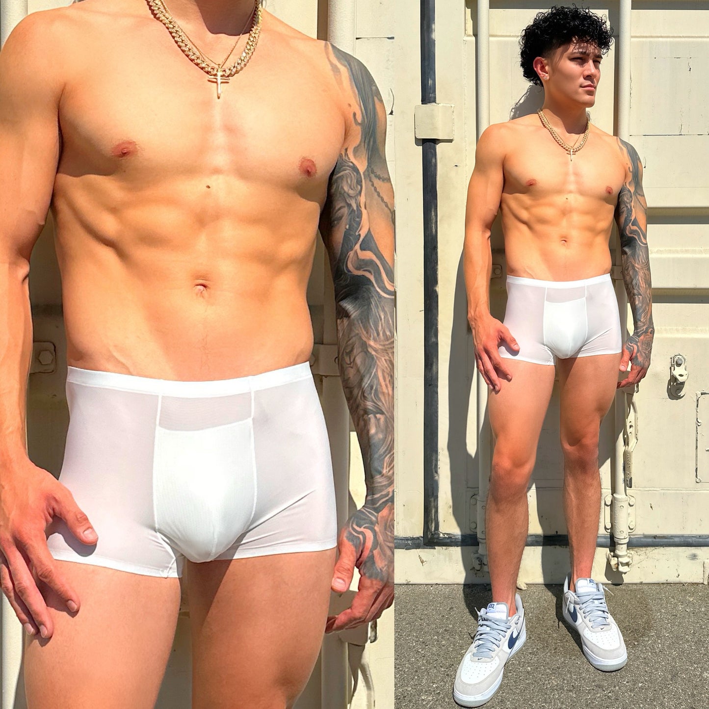 Beach Baby White Boxer Briefs, Color