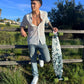 White Maverick Sheer Short Sleeve Button Up Shirt