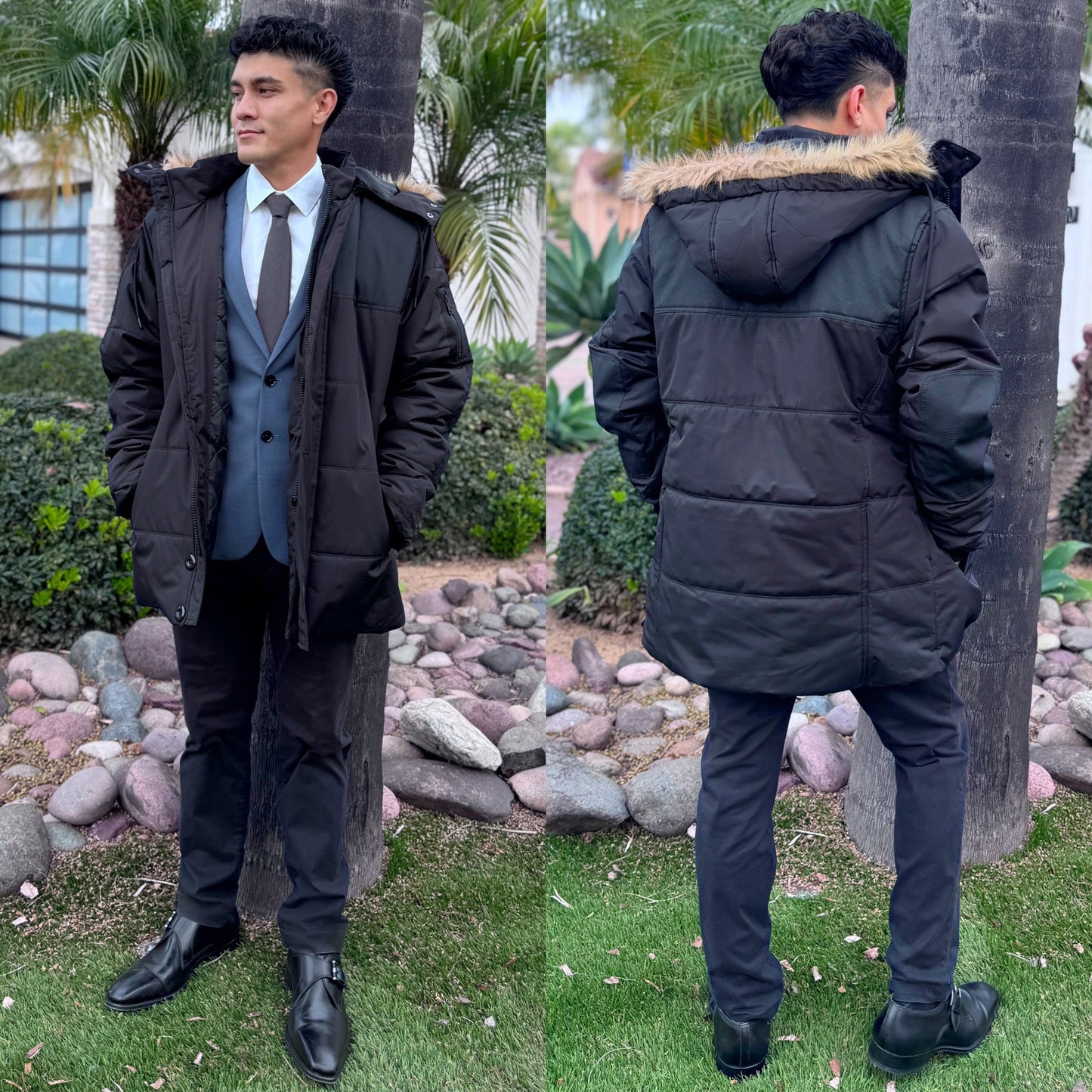 Black Cold Cali Winter Parka Jacket MADE IN THE USA 🇺🇸