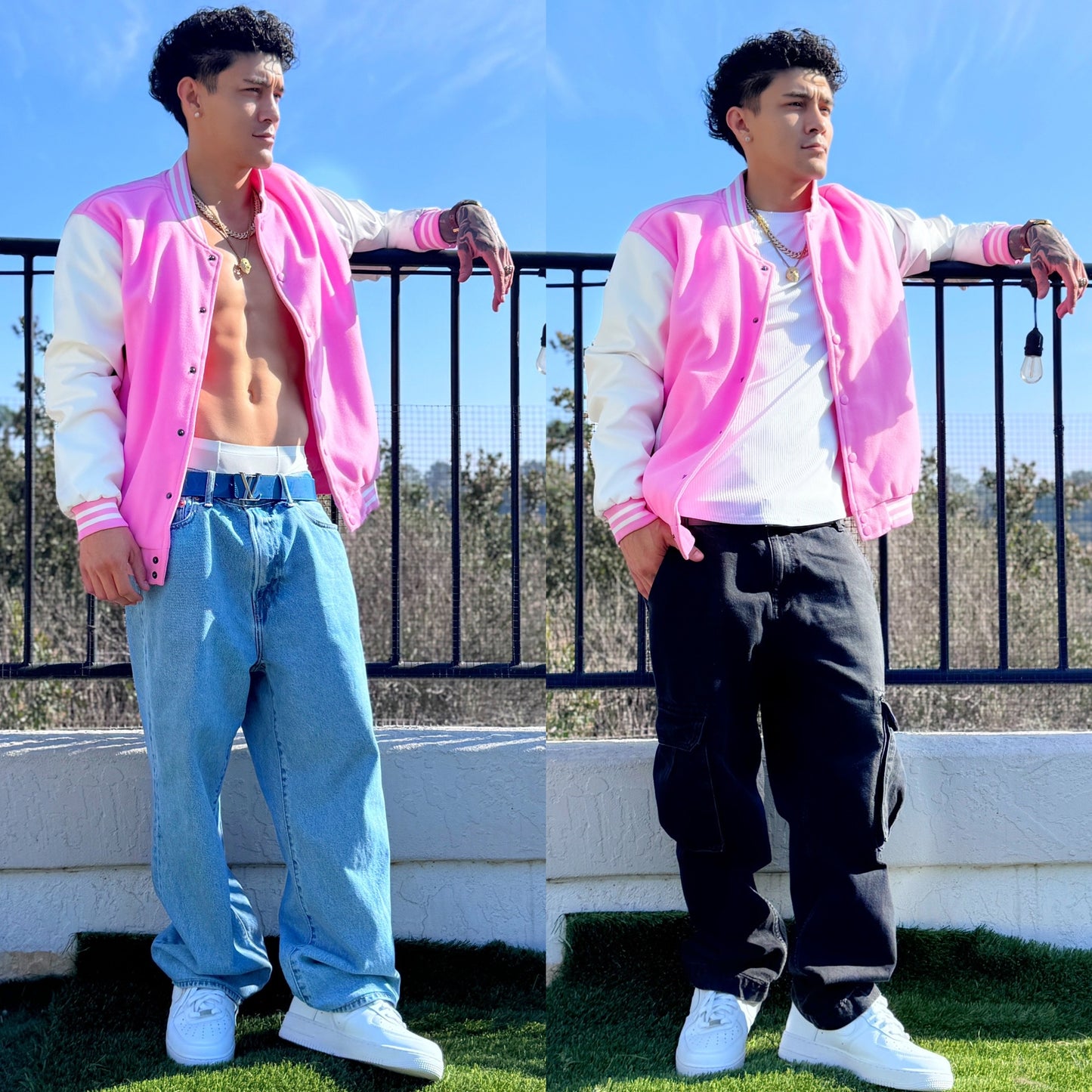 Pink Varsity Letterman Jacket