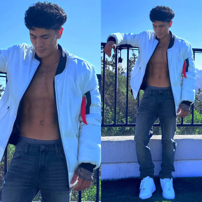 White Astro Bomber Jacket 🚀