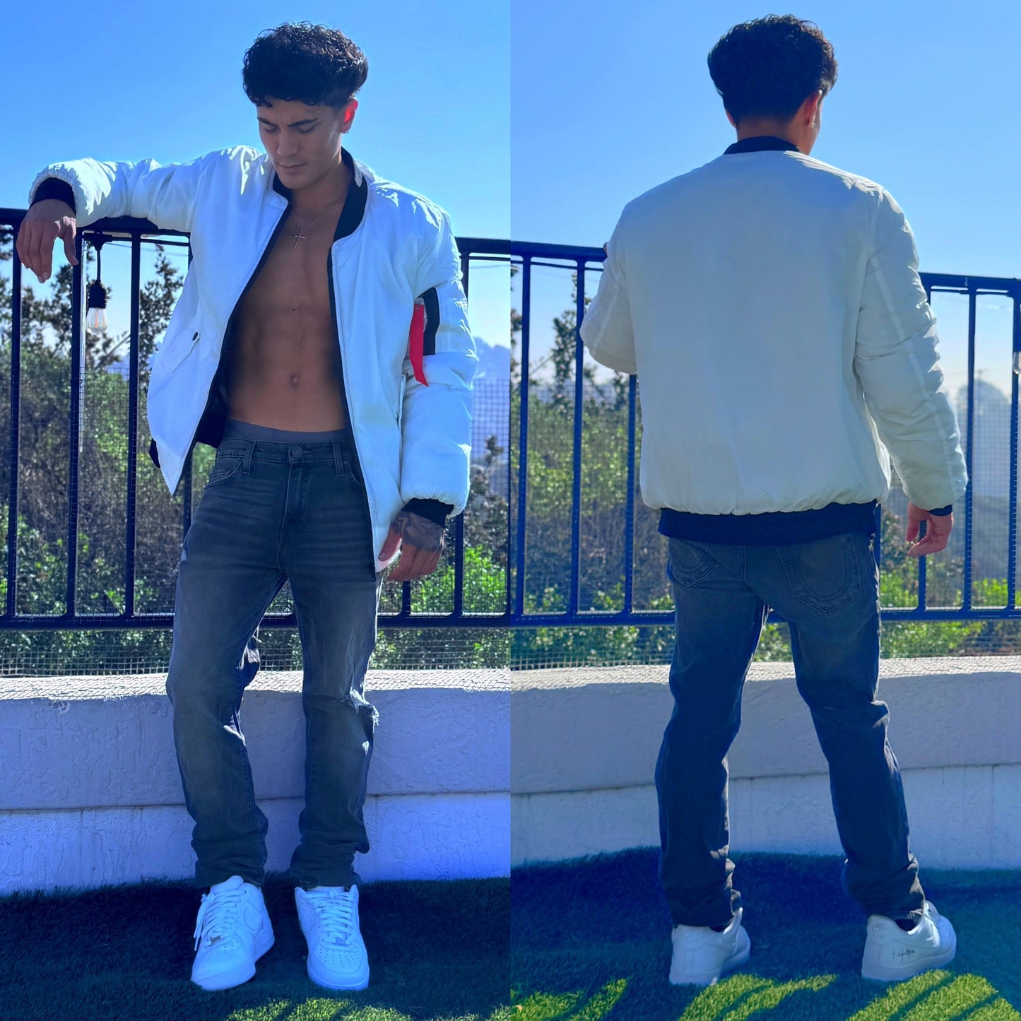 White Astro Bomber Jacket 🚀