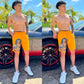 Orange Monopoly Sweatshorts