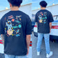 Black Cosmic Drip Crew Neck T-Shirt, back side