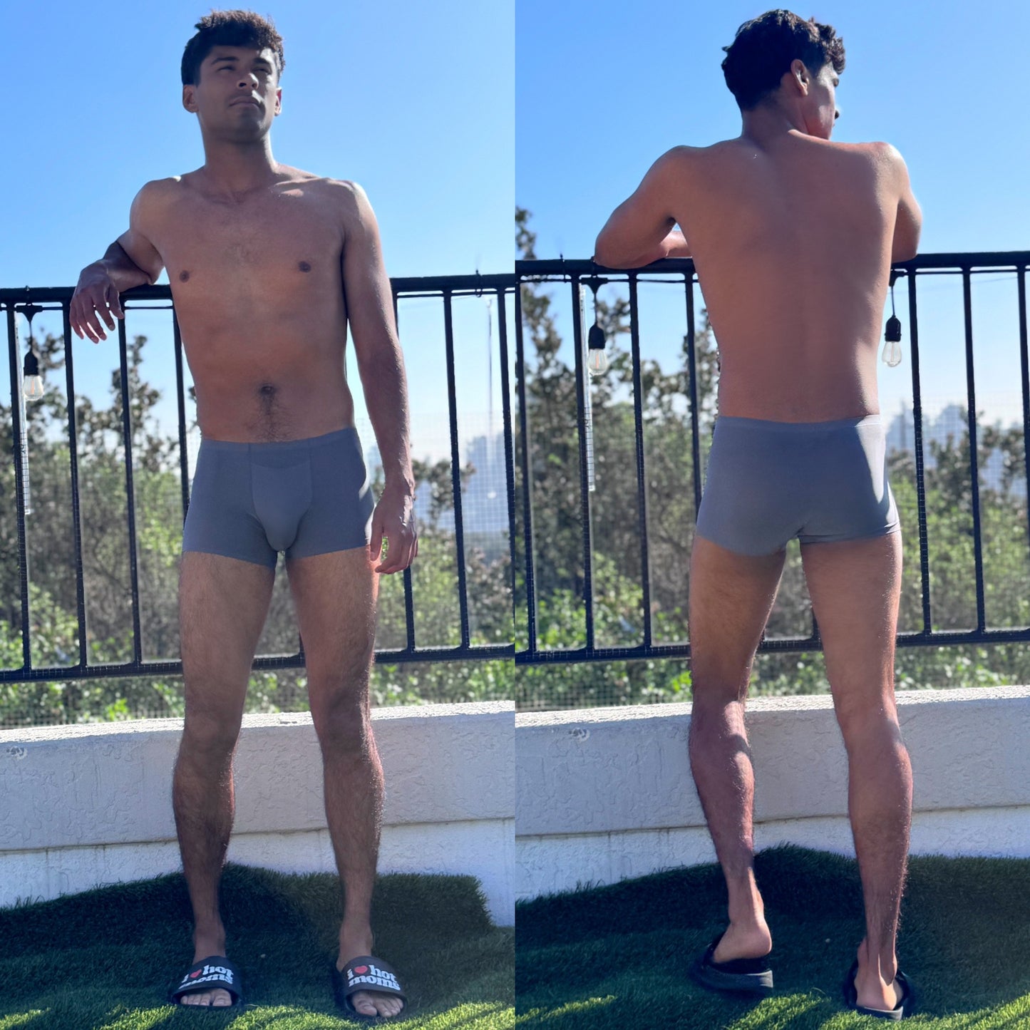 Dark Metal Gray Boxer Briefs