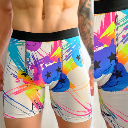 Splash Art Graffiti Boxer Briefs, Front Side Detail