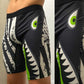 Green & Black American Flag Boxers, front side color