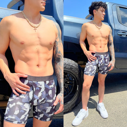 Black Camo Boxer Briefs, front side