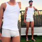 Nico Mendoza in Strands of Silver Boxer Briefs, front side 