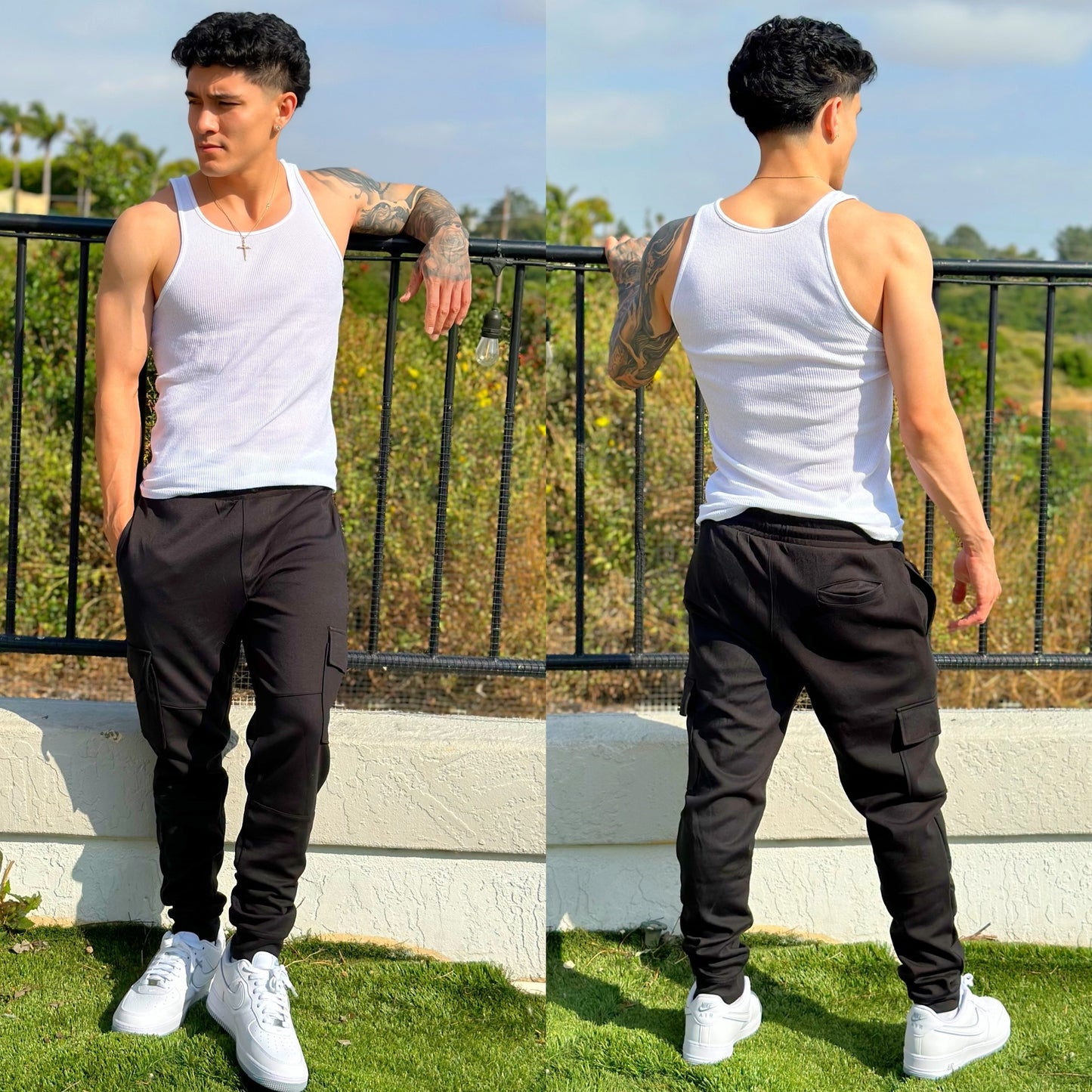 Black Cali Cargo Sweatpants