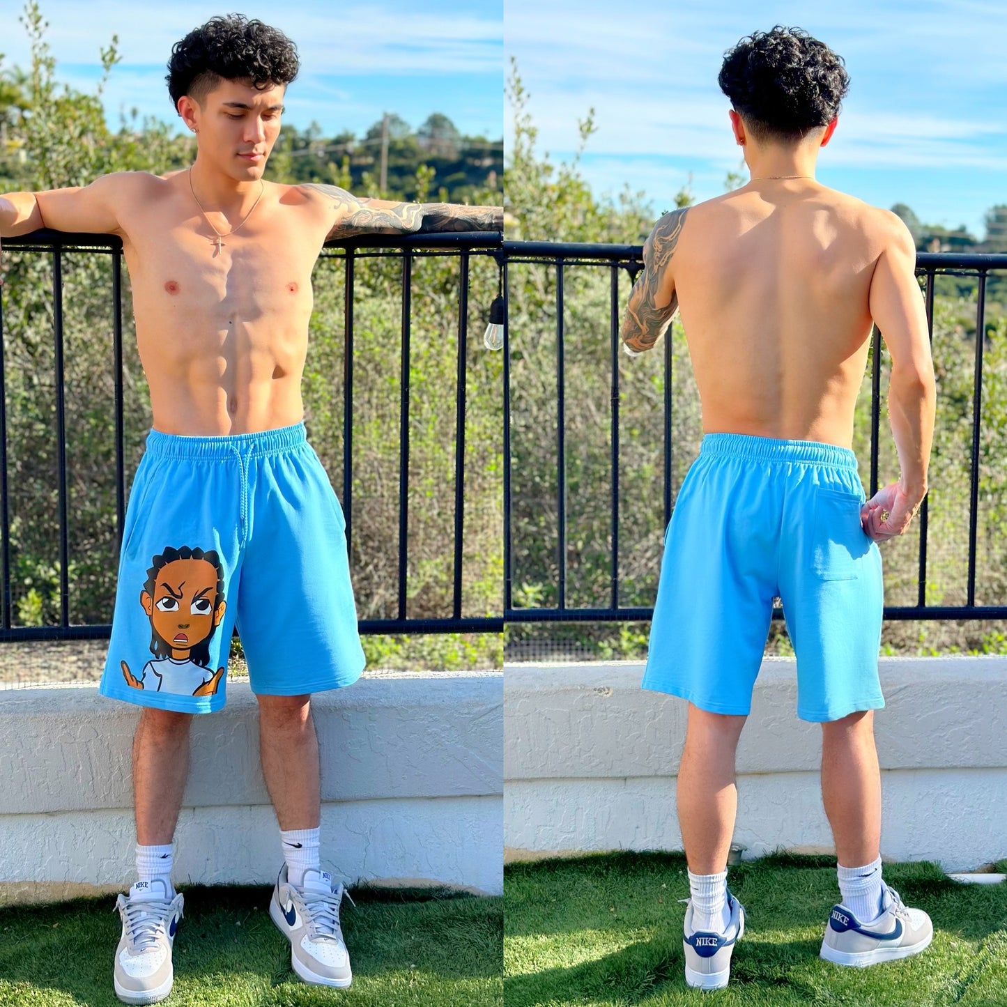 Riley's Light Blue Sweat Shorts