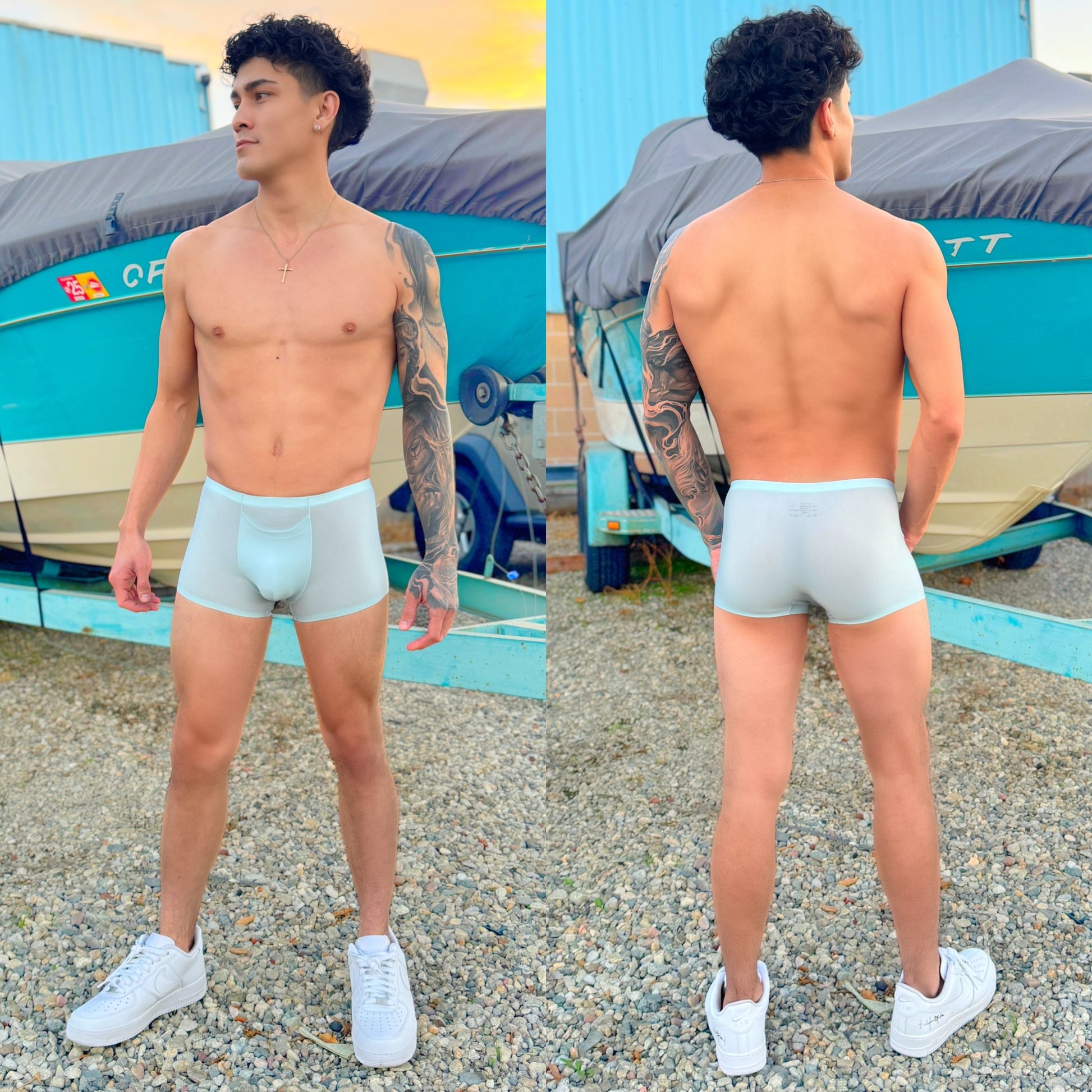 Sailor Boy Aquamarine Boxer Briefs, detial