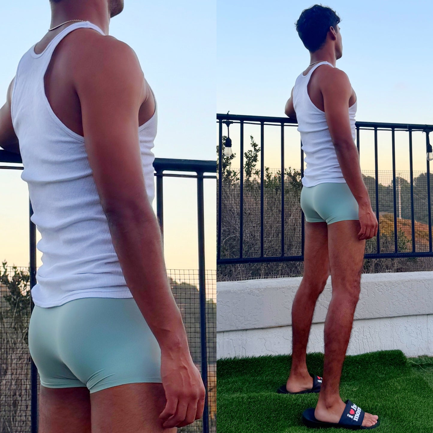 Lagoon Green Boxer Briefs, back, nico