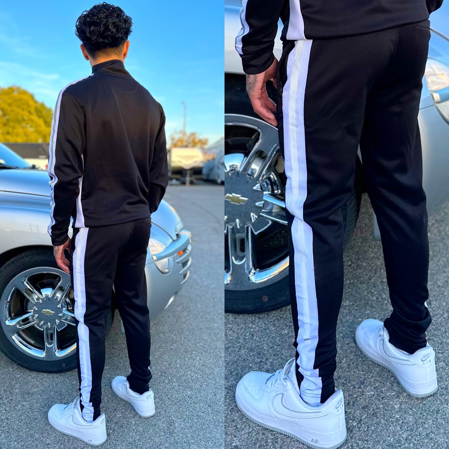 Black Cali Racer Sweatpants