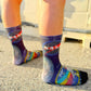 Cosmic Drip Compression Crew Socks, detail