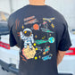 Black Cosmic Drip Crew Neck T-Shirt, color