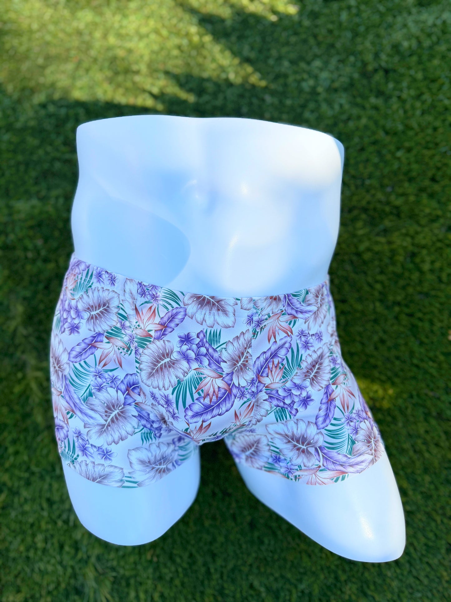 Tropical White Boxer Briefs