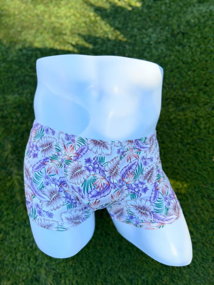 Tropical White Boxer Briefs
