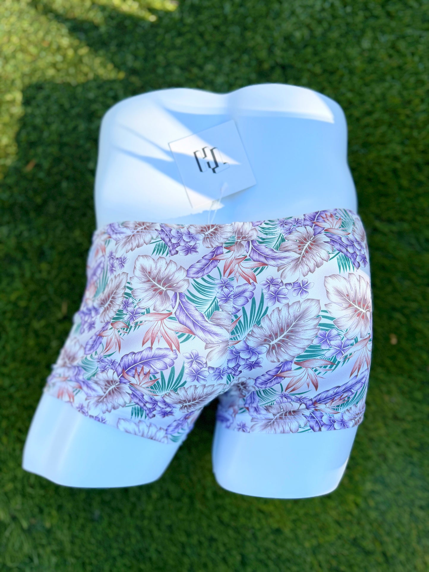 Tropical White Boxer Briefs