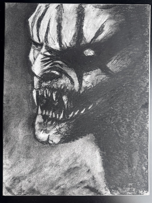 “The Abhartach 🇮🇪 Original Charcoal Sketch” — One-of-a-Kind Comic Book Artwork