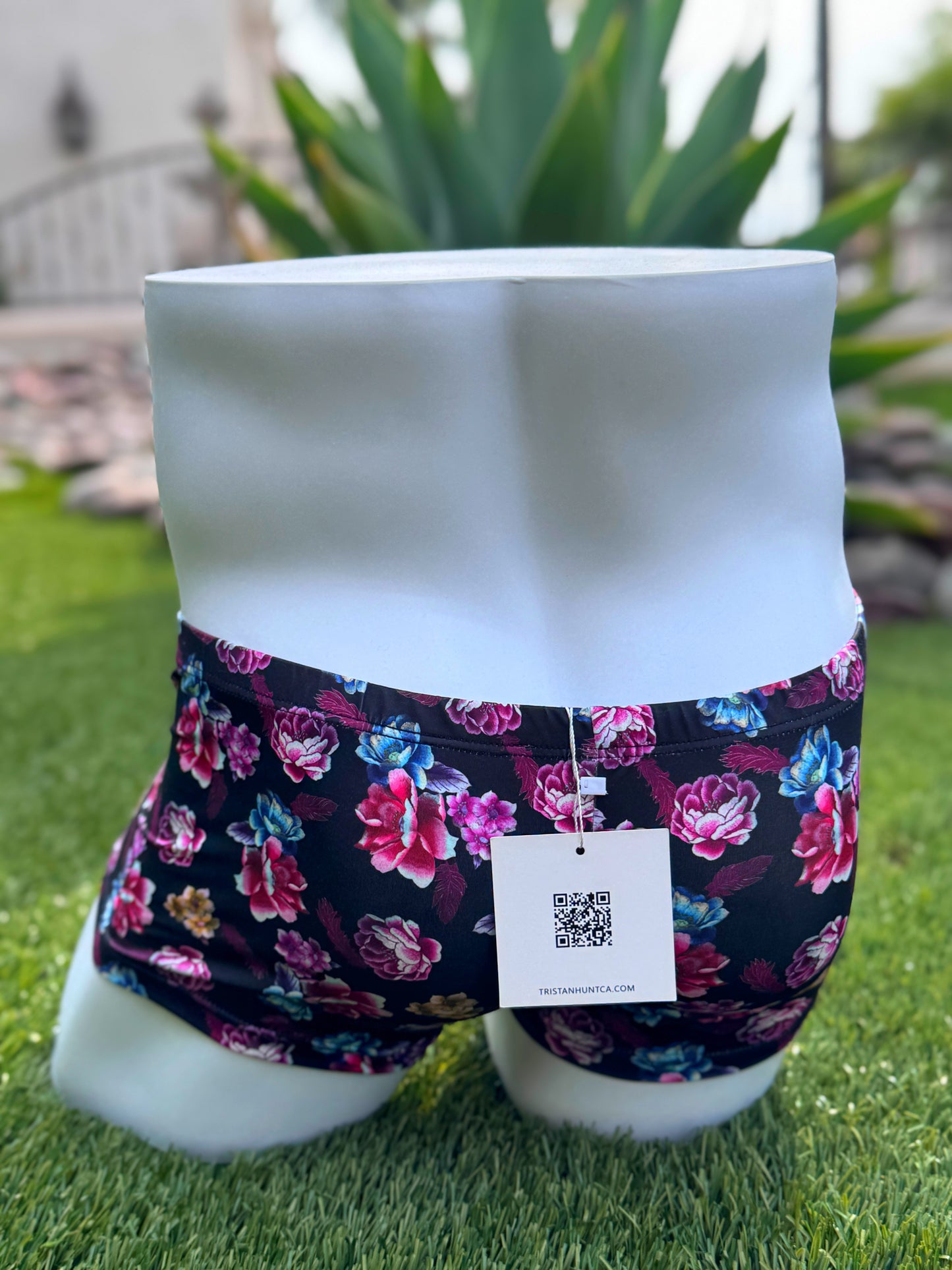Black Floral Boxer Briefs