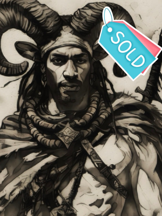 “The GOAT” — Original One-of-a-Kind Charcoal Comic Book Sketch