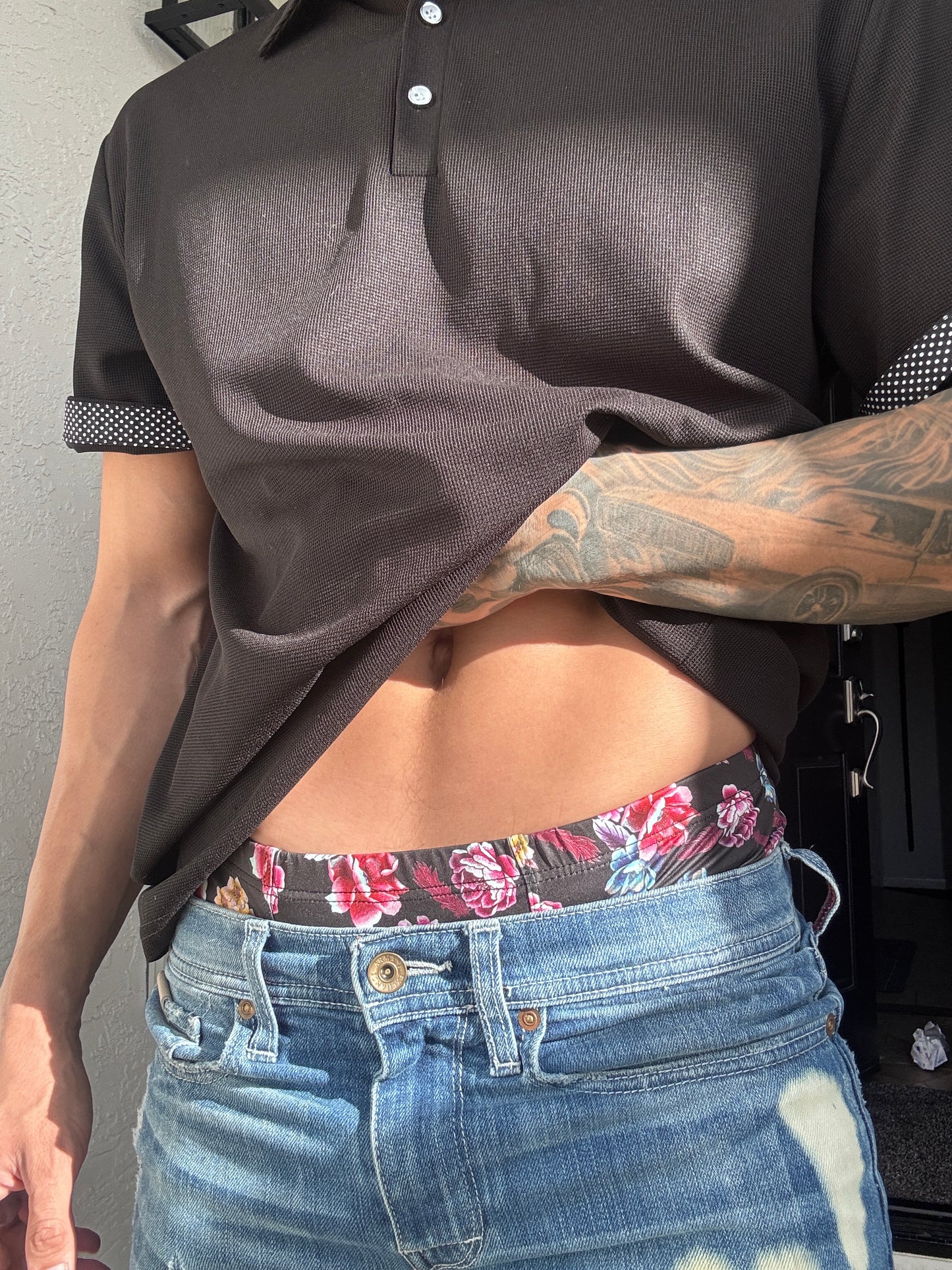 Black Floral Boxer Briefs