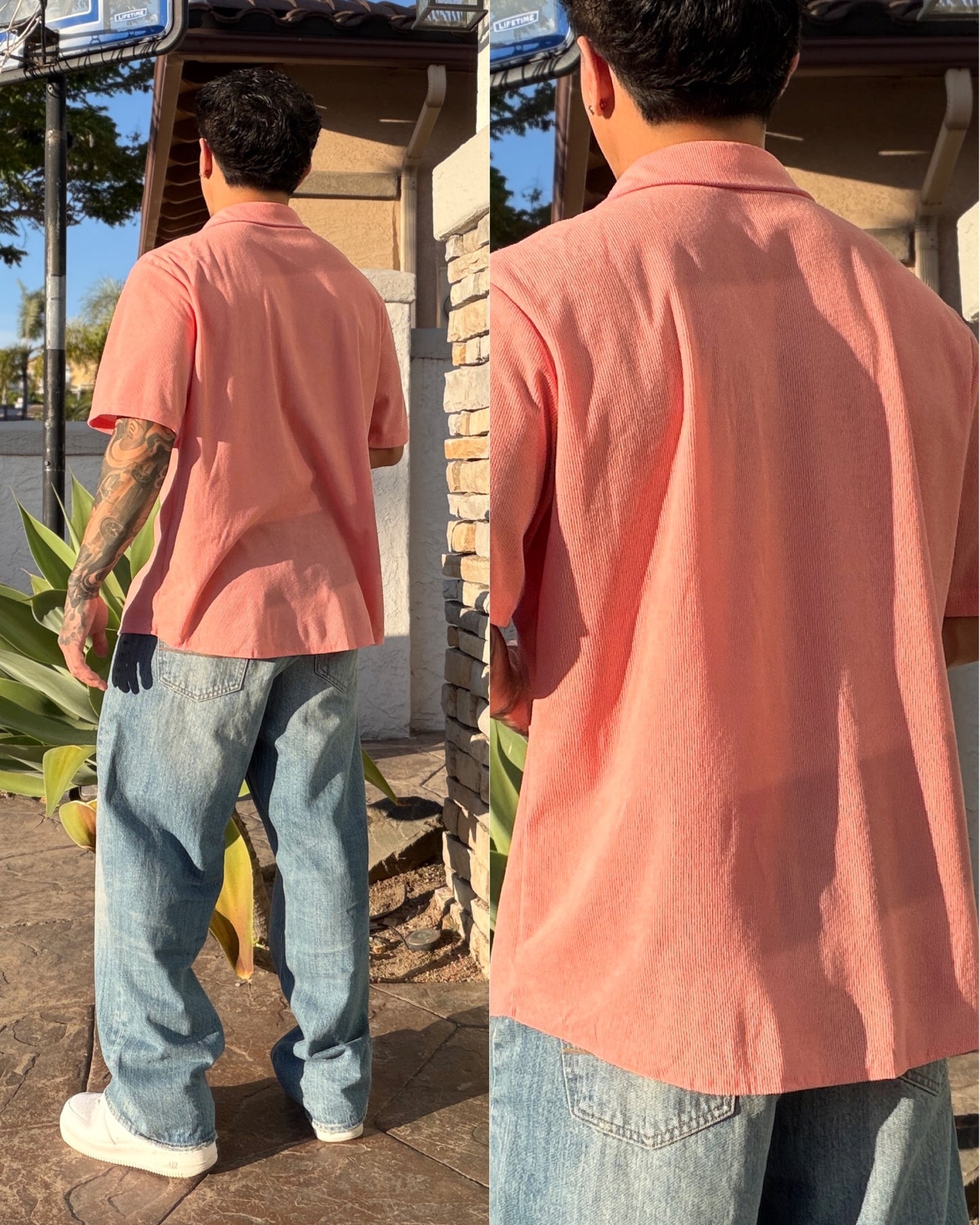 Pacific Pink Corduroy Button Up