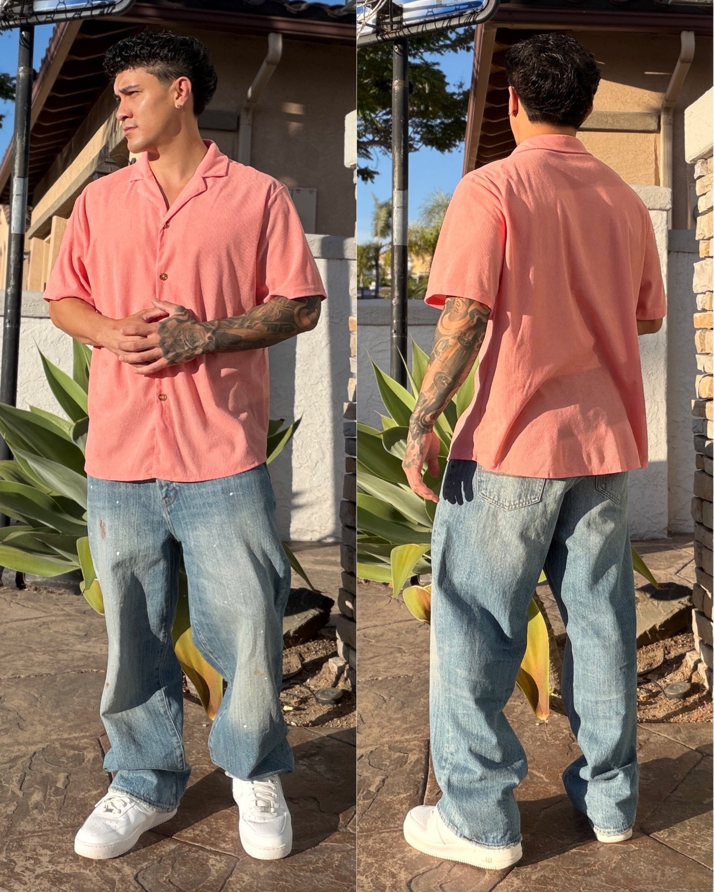 Pacific Pink Corduroy Button Up