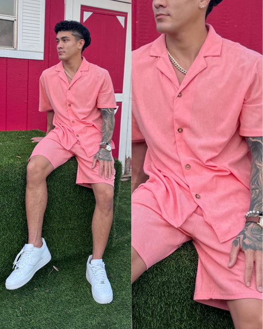 Pacific Pink Corduroy Shorts