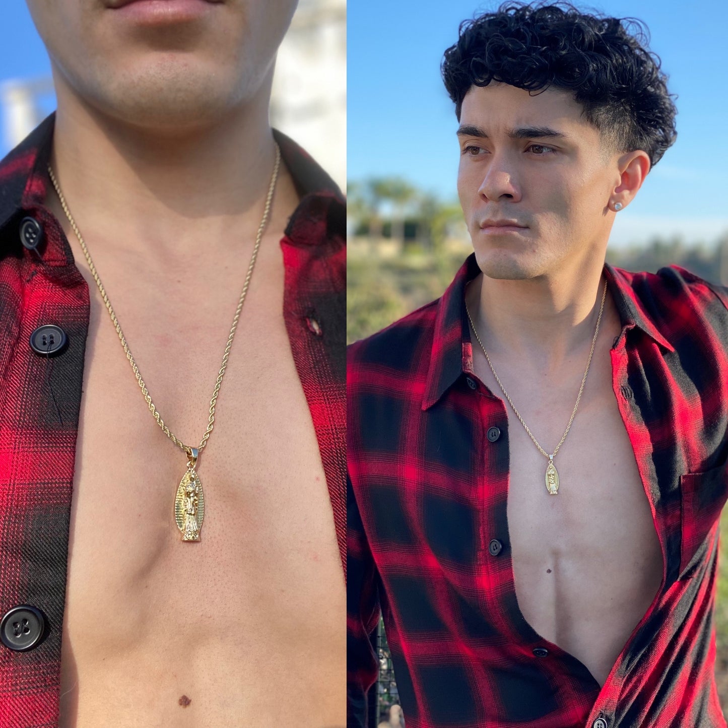 Gold Our Lady of Guadalupe Necklace, Tristan's Ice 🧊