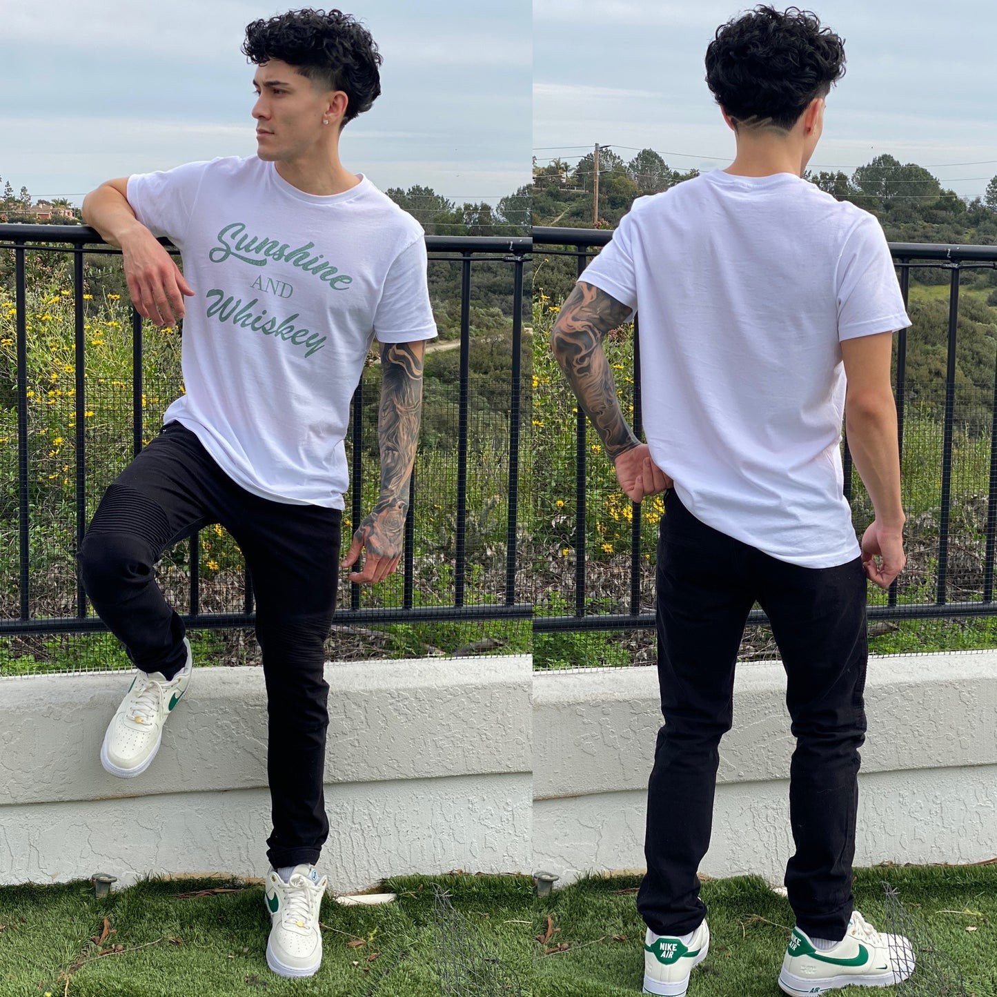 FINAL SALE Sunshine & 🥃☘️ White Graphic Tee T-Shirt