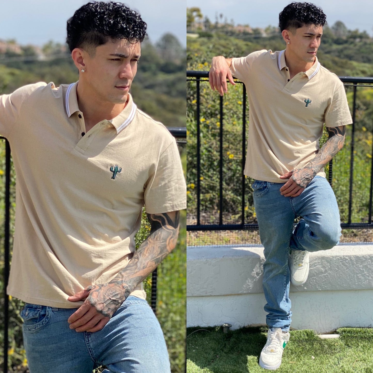 Cali Cactus 🌵 Desert Polo Shirt