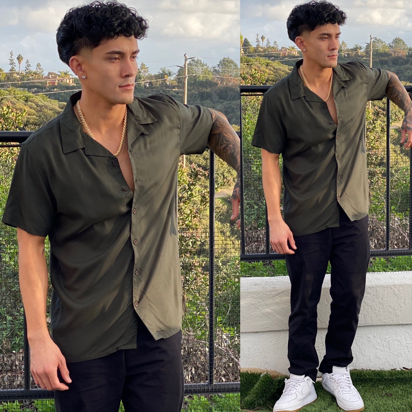 Cali Camo Button Up