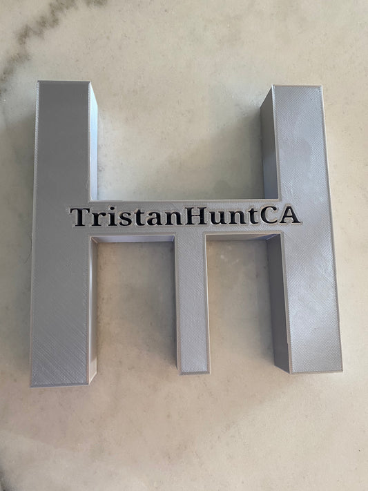 TristanHuntCA Silver Logo Display